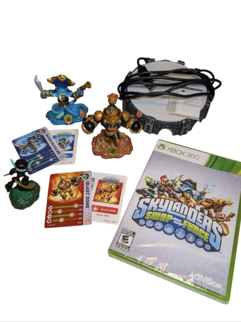 Skylanders Swap Force Xbox 360 Lot - SEALED Game, Portal, 3 Figures w/ Cards